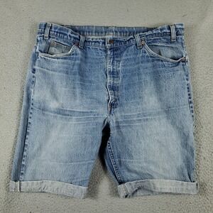 Levis Strauss Shorts Mens Size 40 Blue Vintage USA  Orange Tab Cuffed Denim